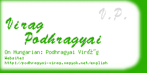 virag podhragyai business card